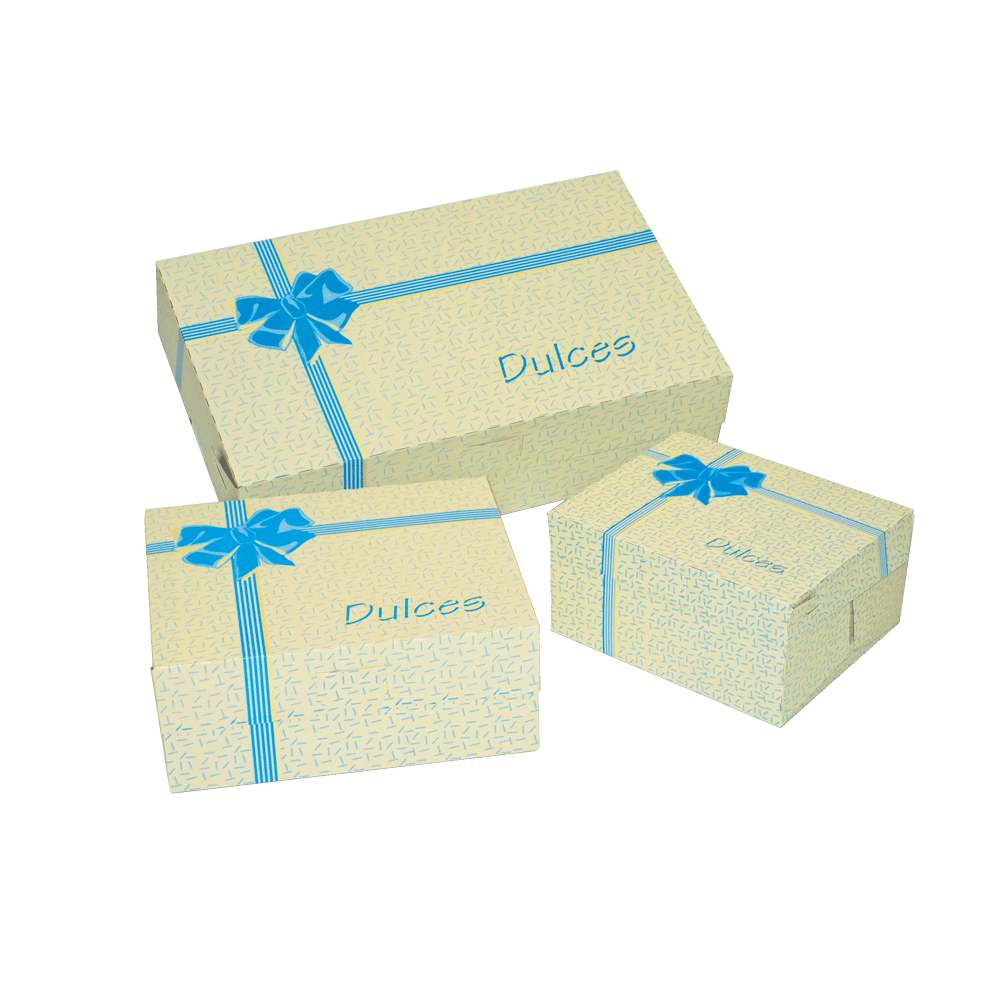 Caja de cartón para dulces en formato de letras. M – Innovaciones SRL